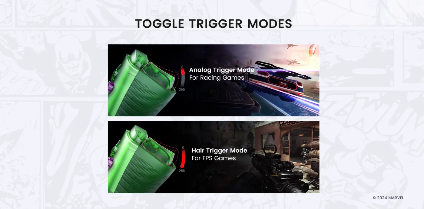 Hall Effect anti-drift joysticks on the Hulk Edition controller