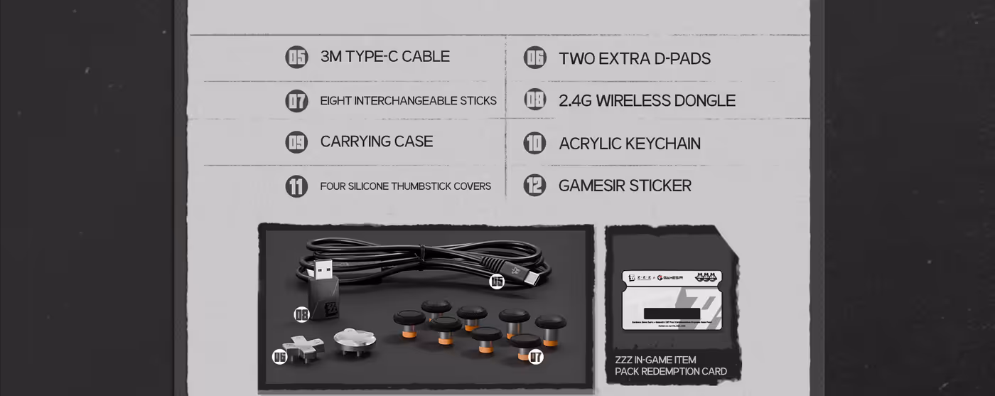 Bluetooth and wired connection options on the G7 Pro Zenless Zone Zero