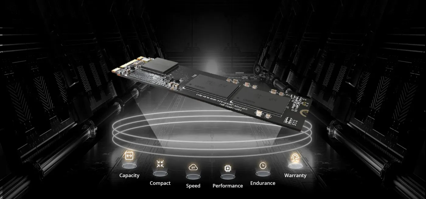 Hiksemi CITY E100N M.2 SATA SSD promotional hero image for system upgrades
