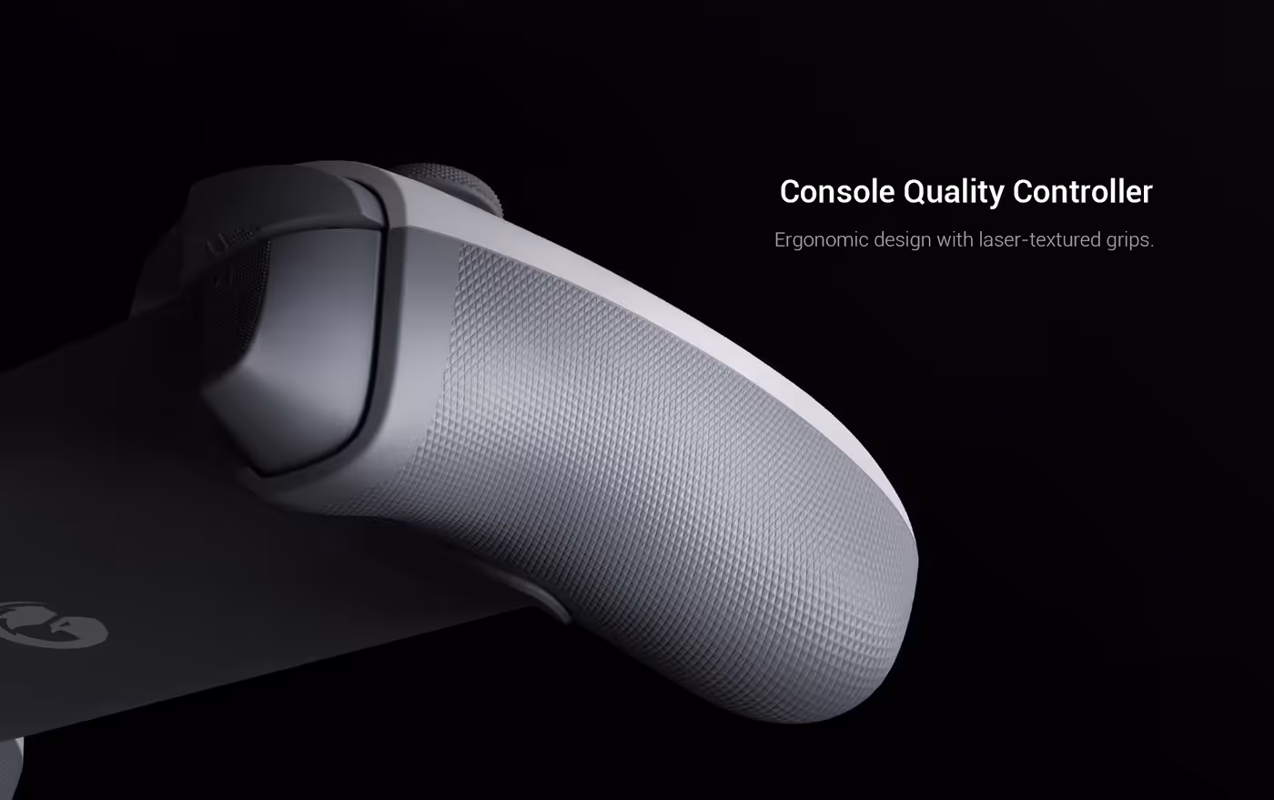 3.5mm headphone jack on the underside of the GameSir G8+ controller