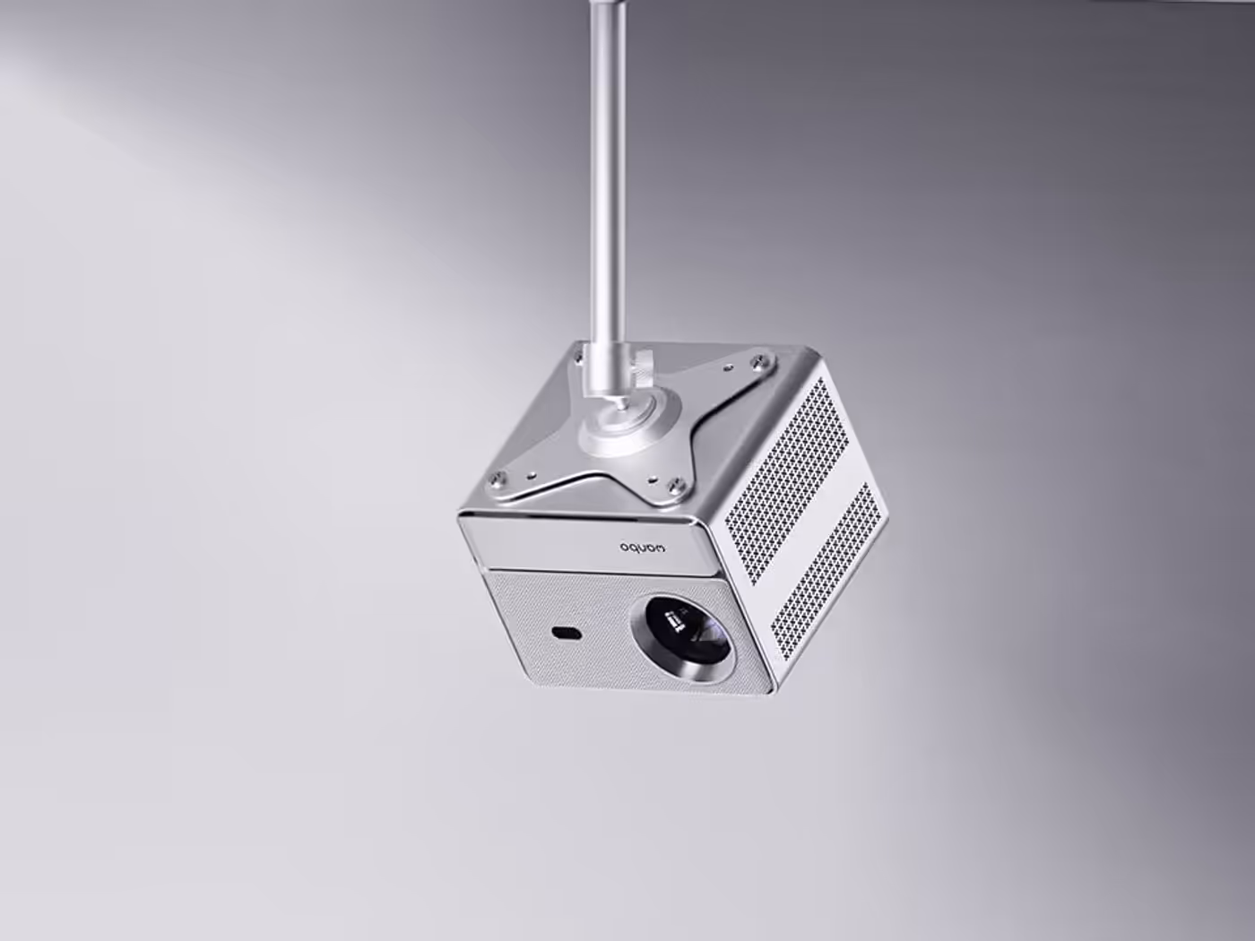 Wanbo ceiling mount demonstrating flexible 360° angle adjustment