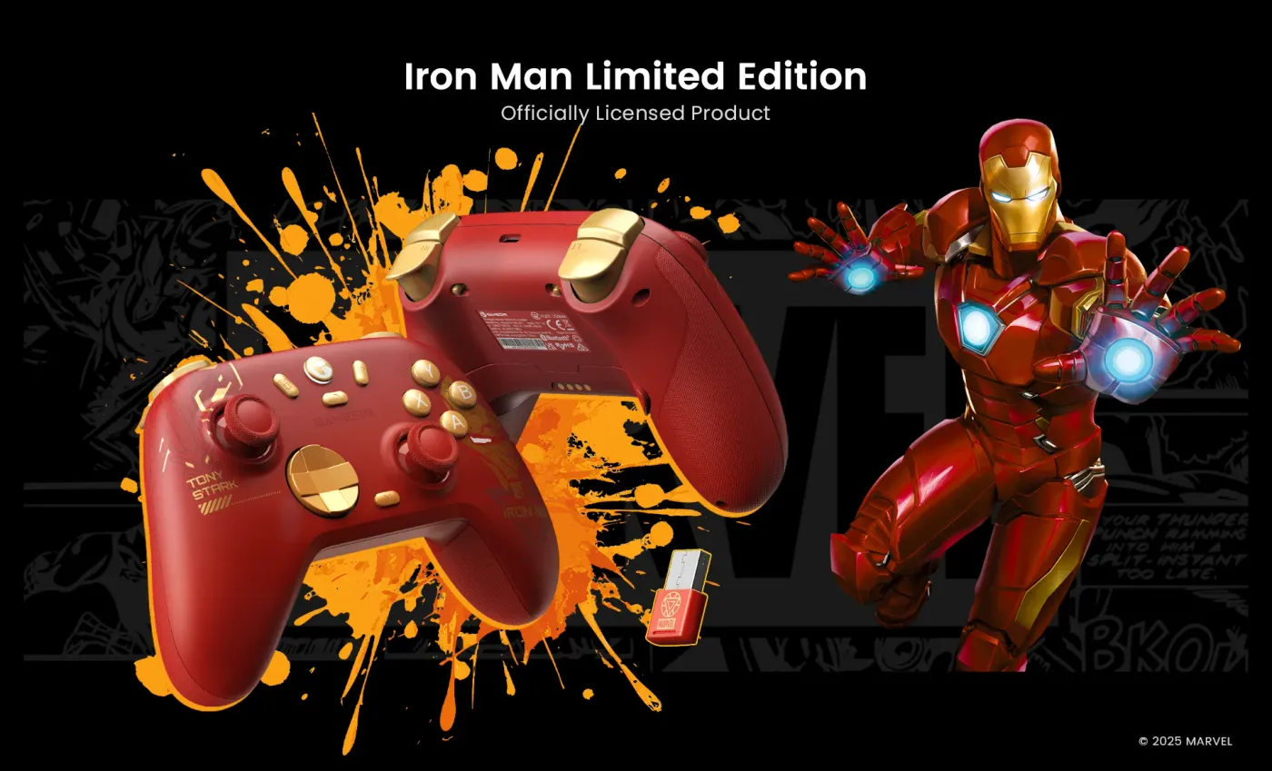 Trigger stop switches on the back of the Iron Man Edition controller