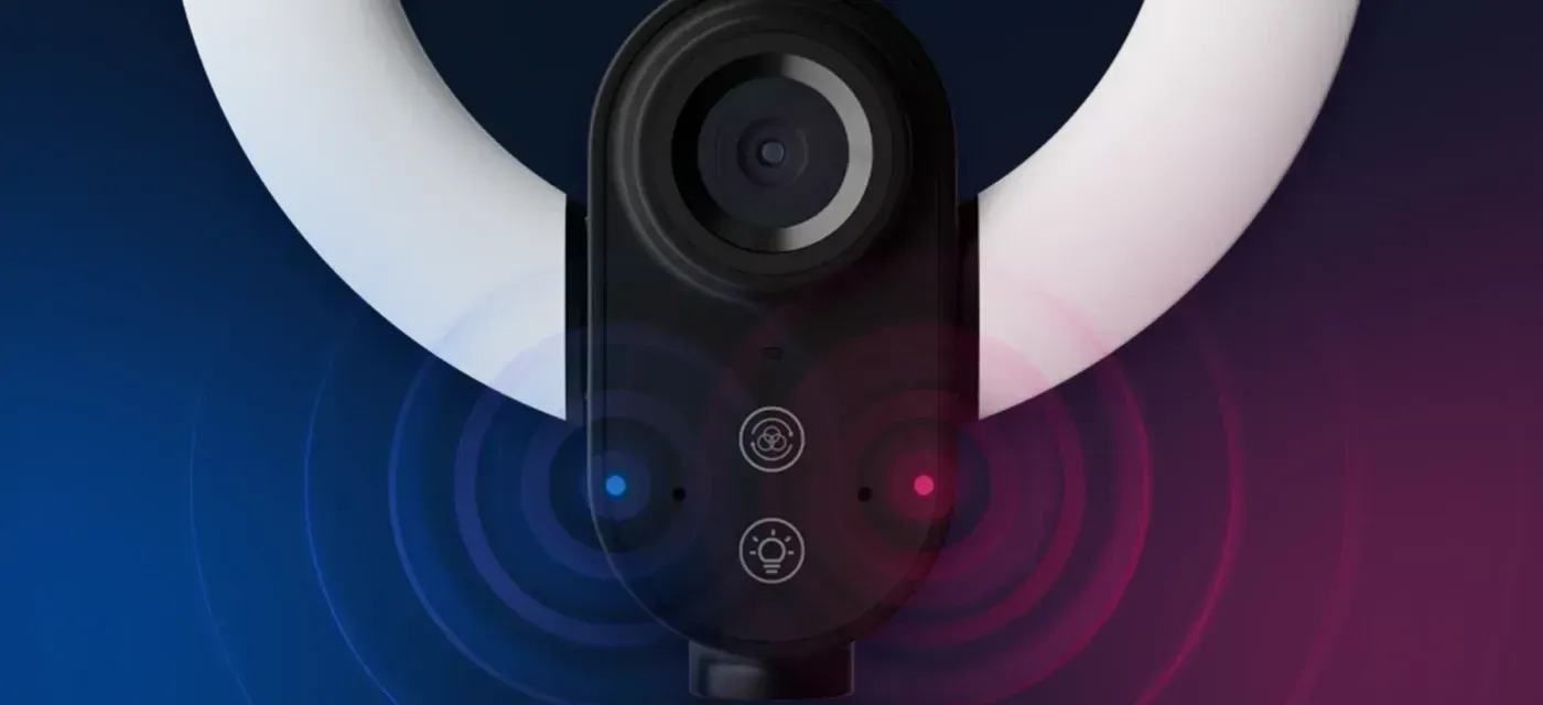 Dual stereo microphones with active noise reduction for clear audio