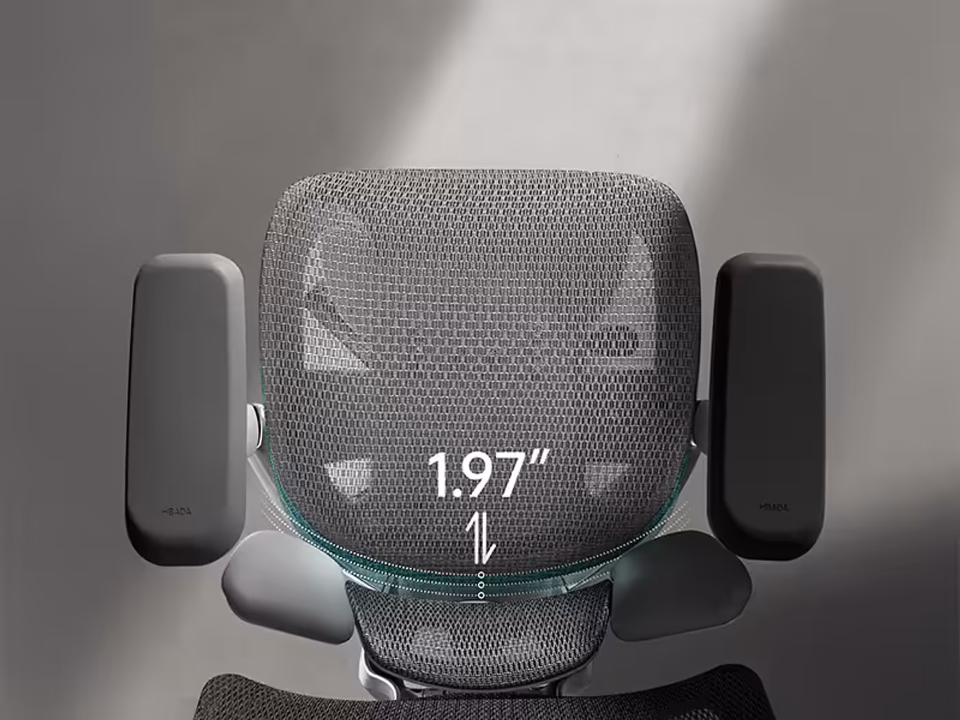 Adjustable cushion showing seating depth support for different heights