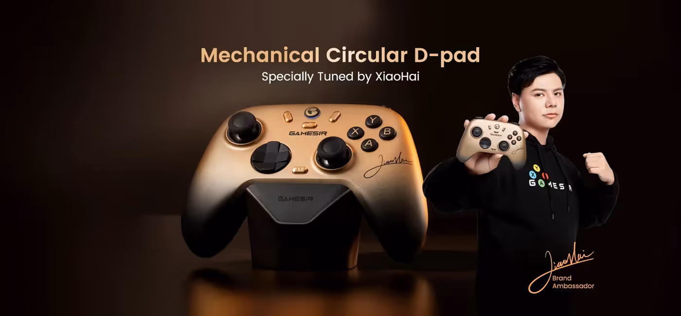 Champions Edition controller shown with the platforms it supports