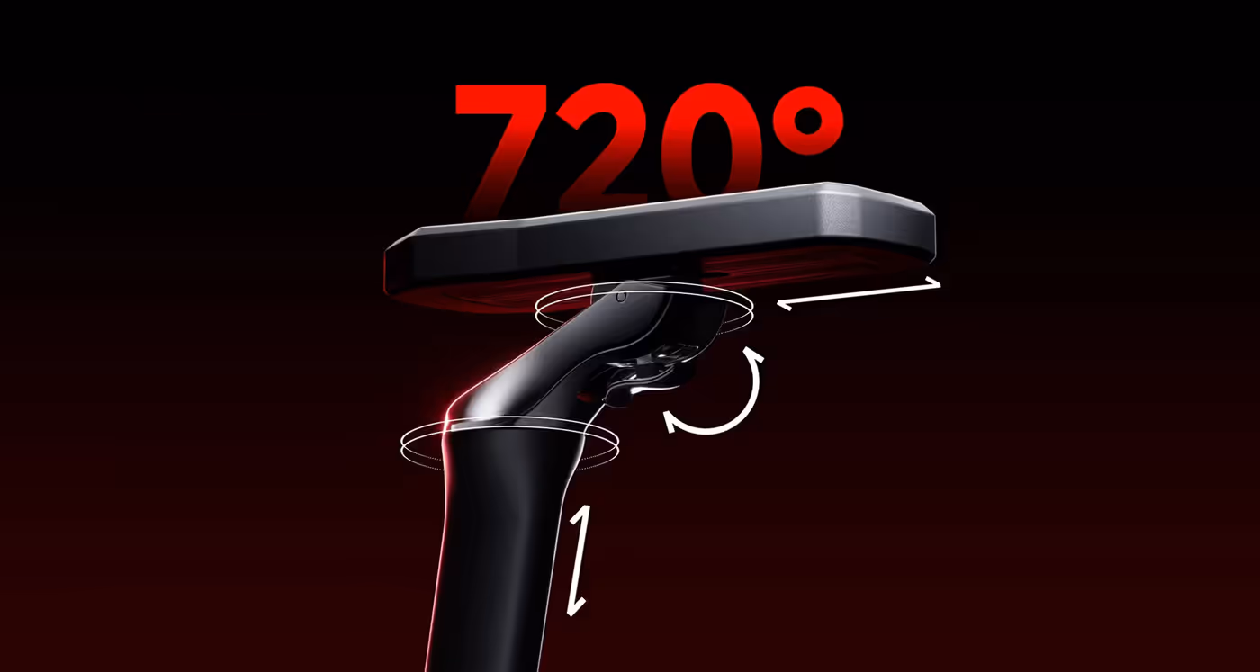 M6 Ultra 2.0 720-degree adjustable armrests