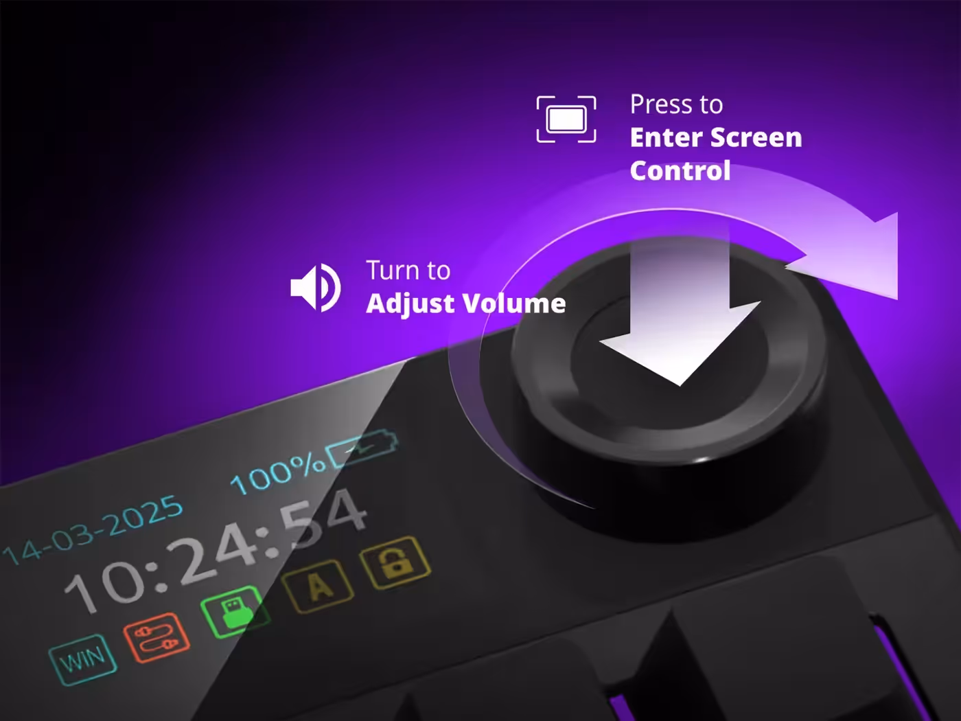 Multimedia smart knob for volume and lighting control