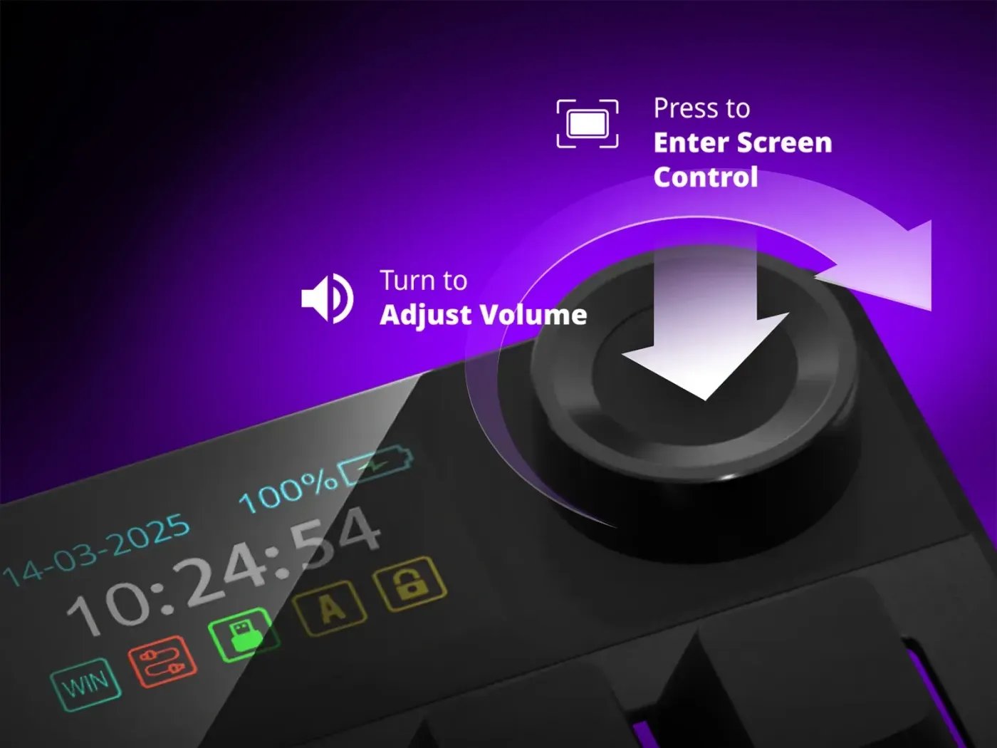 Multimedia smart knob for volume and lighting control