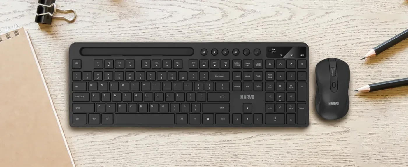 Keyboard layout highlighting the 18 functional keys for media control and shortcuts