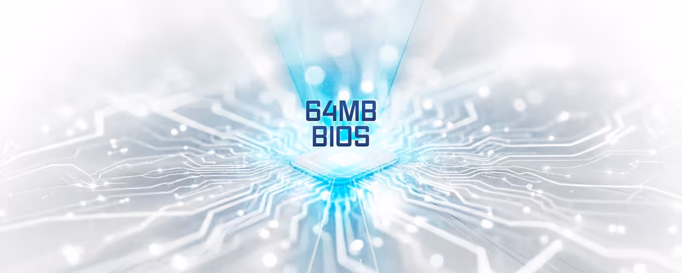 64MB BIOS chip highlighting support for future AM5 processor upgrades