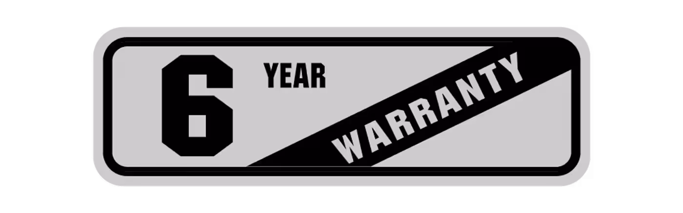 6-year warranty logo