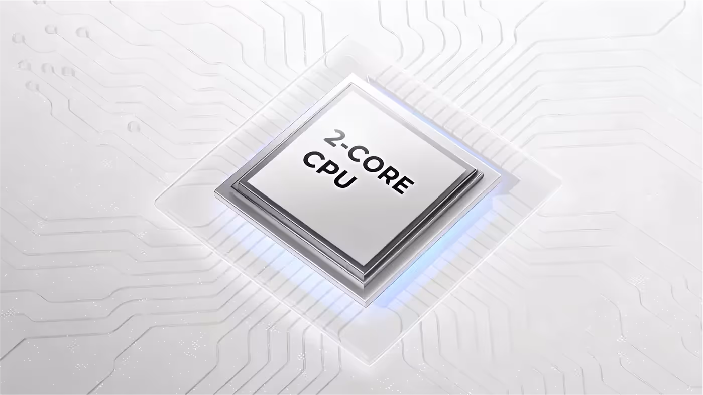 Graphic illustrating the native processing solution with its embedded stand-alone CPU