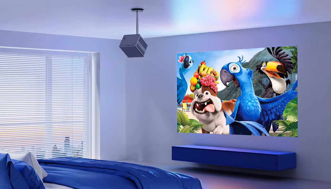 Wanbo ceiling mount providing a comfortable 30cm projector viewing height