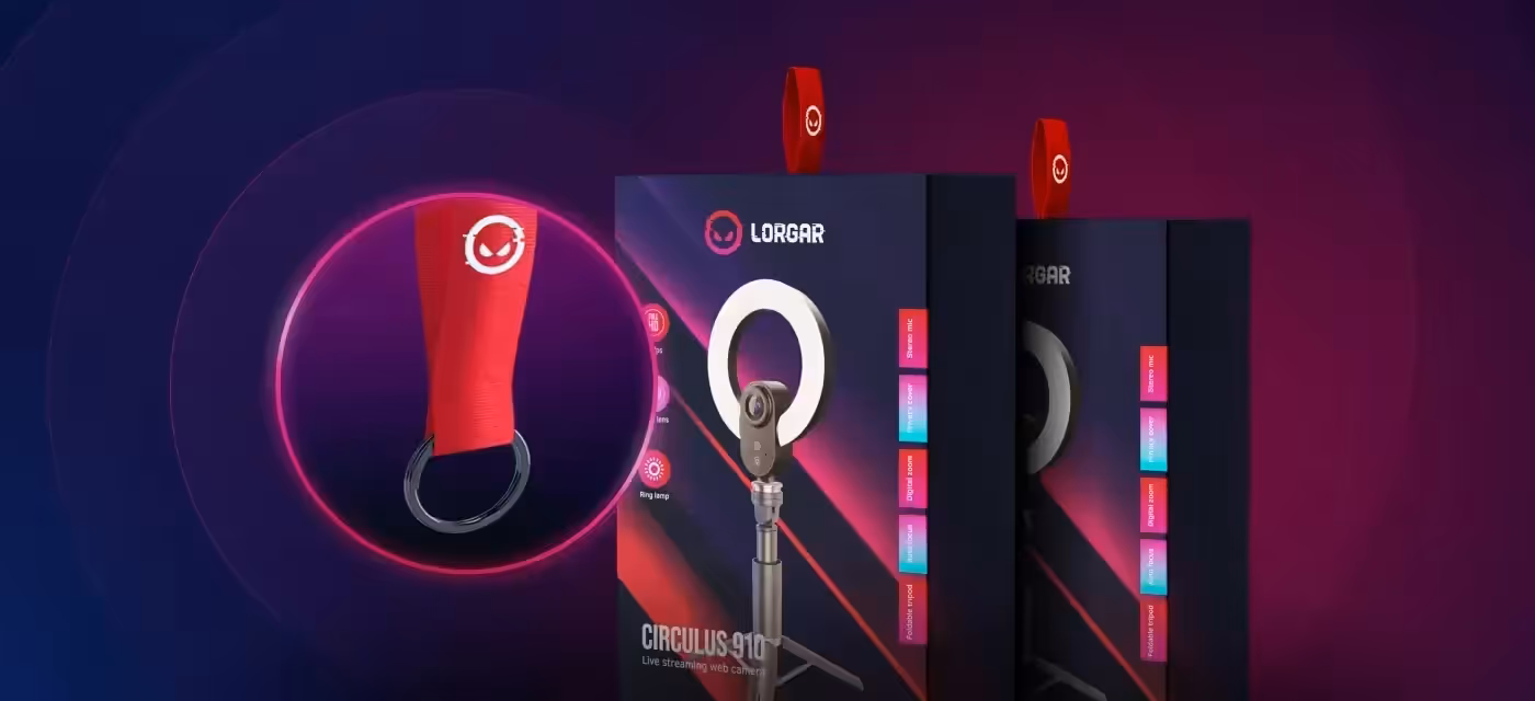 LORGAR branded keychain included with Circulus 910 camera