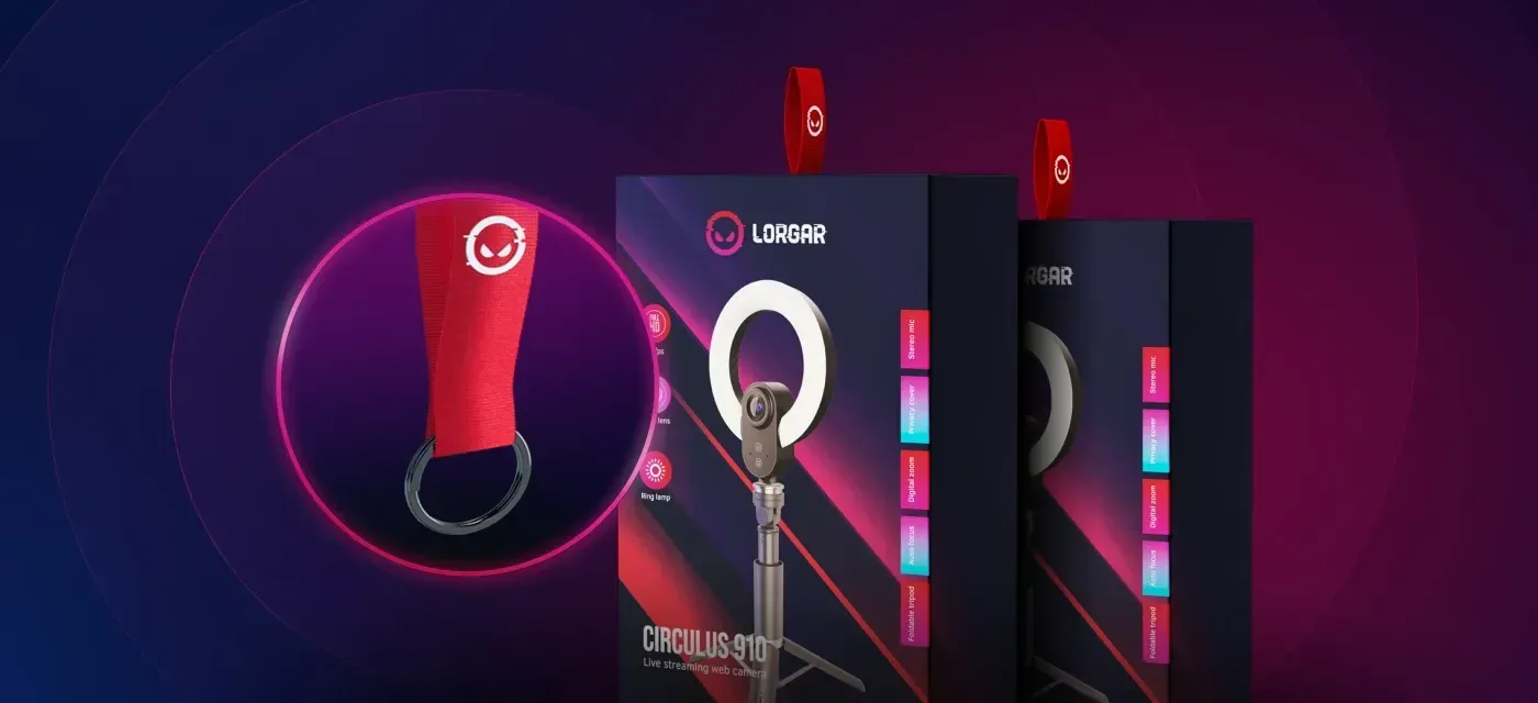 LORGAR branded keychain included with Circulus 910 camera