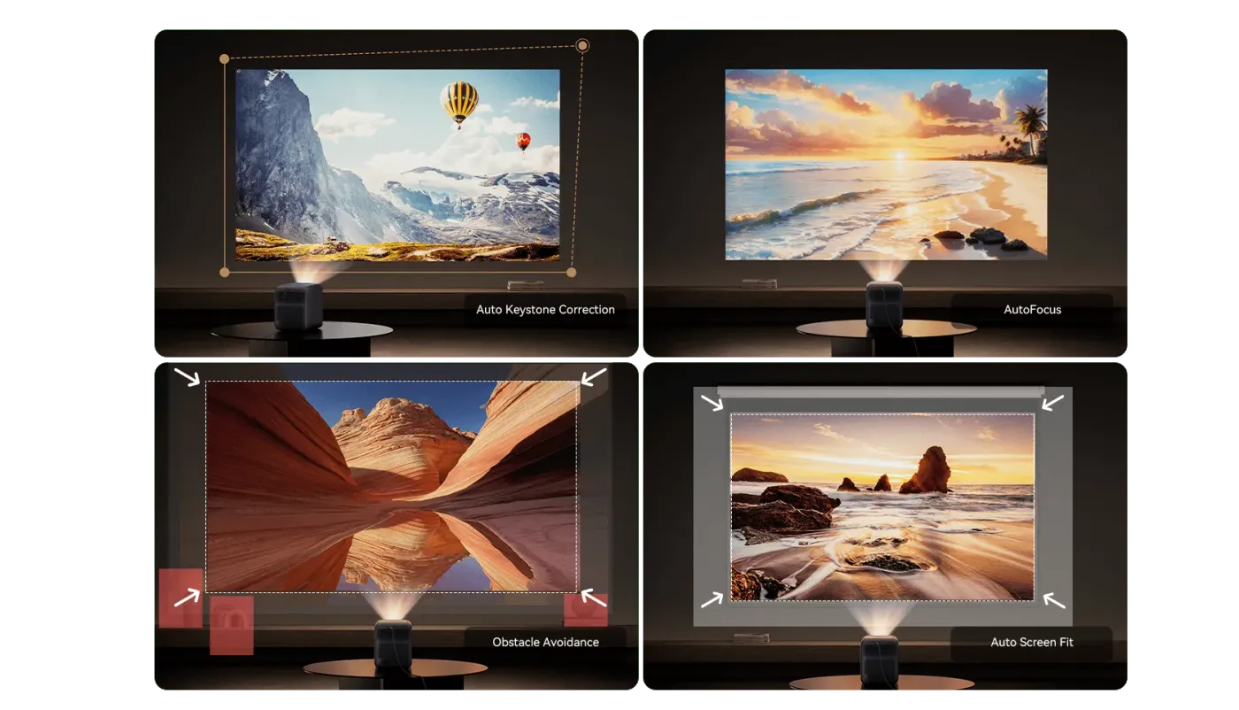 ASA 3.0 auto setup with keystone correction and autofocus alignment