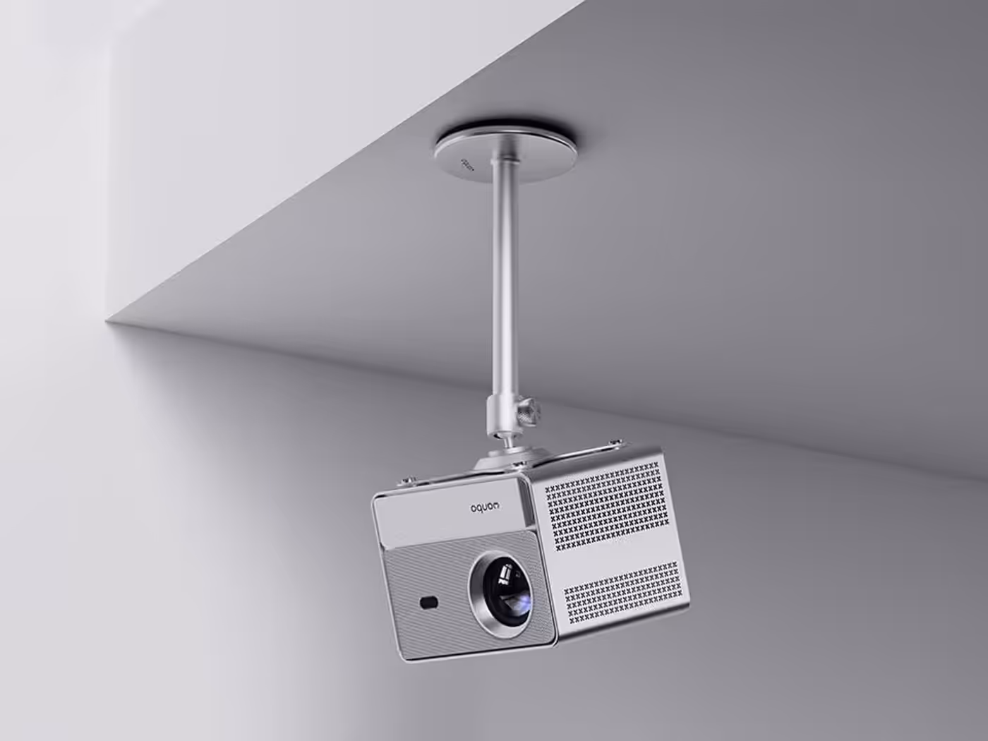 Ceiling mount with top screws concealed beneath a cover plate