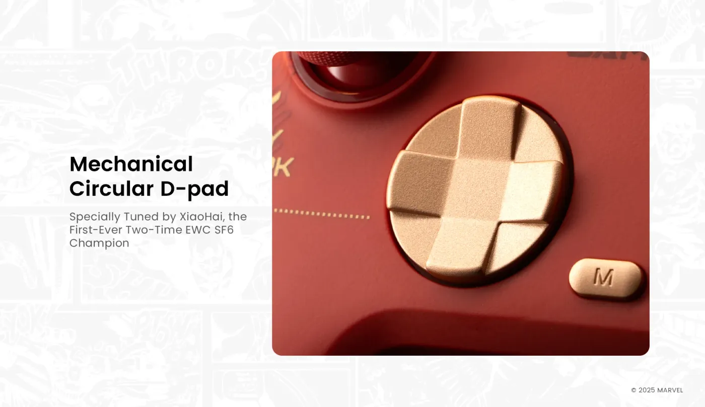 Mechanical circular D-pad on the Iron Man Edition Nova 2 Lite