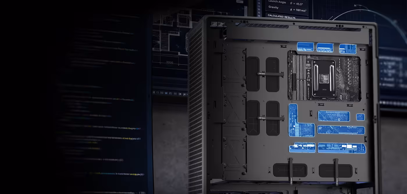 Rear cable routing system supporting back-connect motherboards for clean airflow