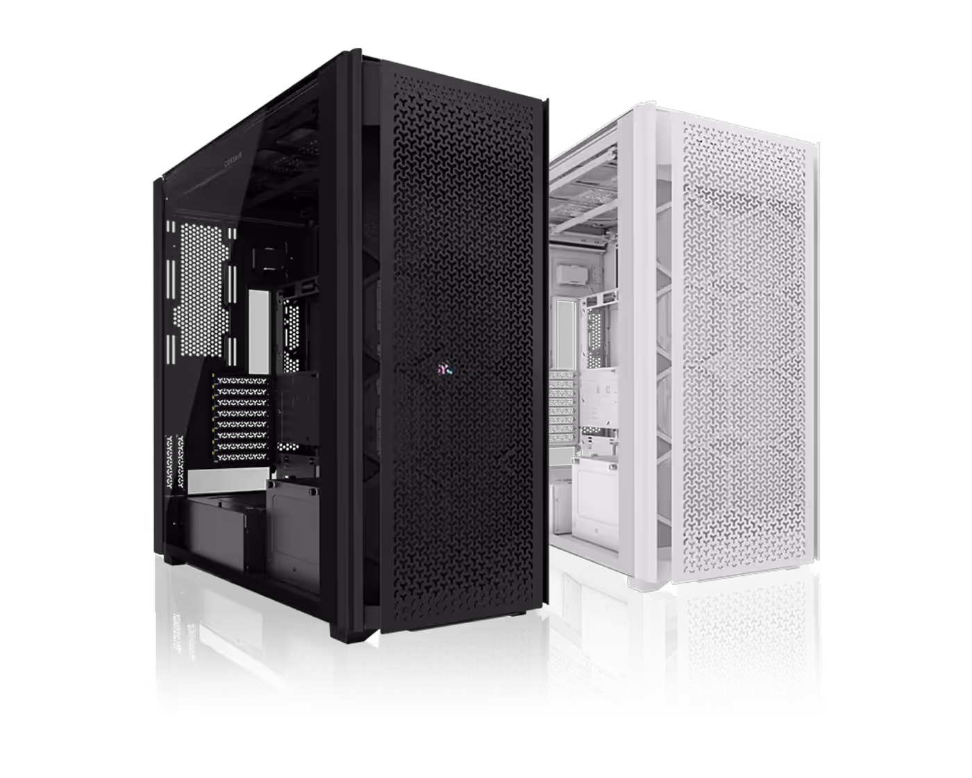CORSAIR 9000D case showing its airflow-focused chassis design