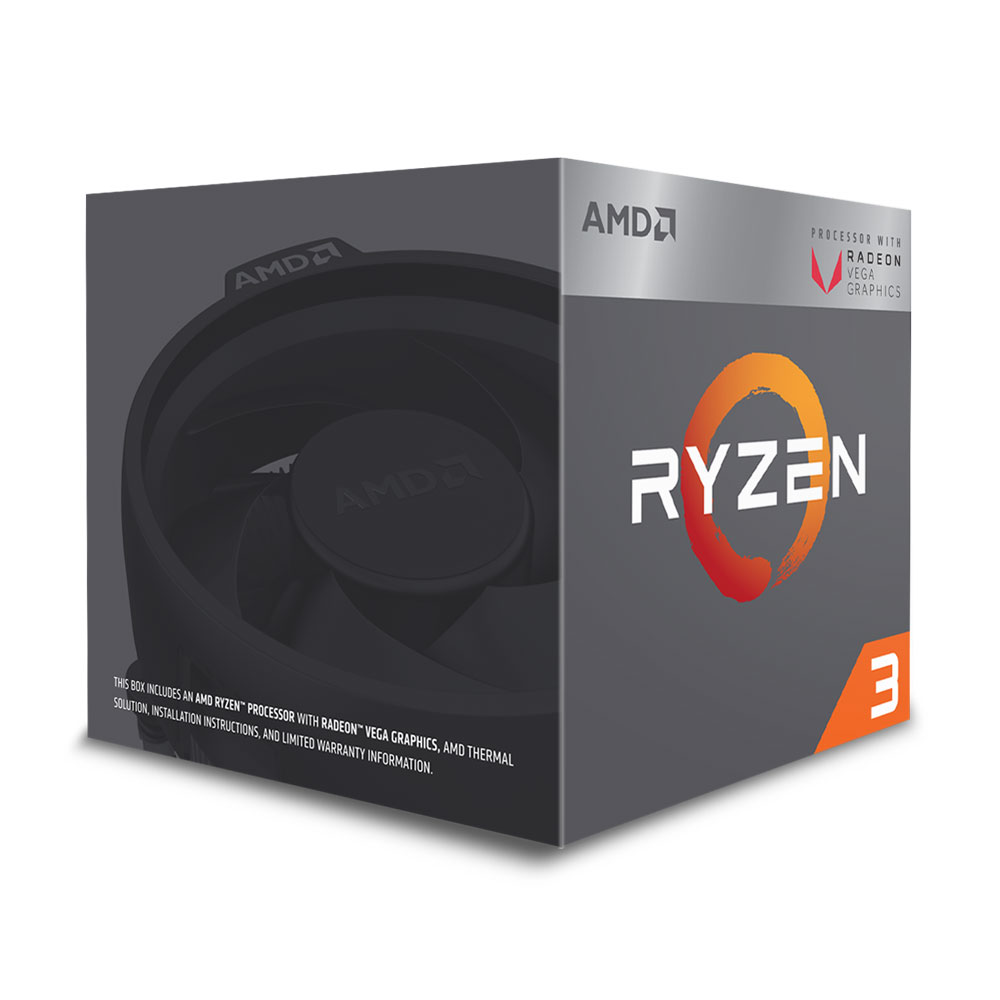 AMD RYZEN 2200G Processor with Radeon Vega Graphics Quad-Core  Turbo) Wraith Stealth Cooler Included Socket AM4 65W