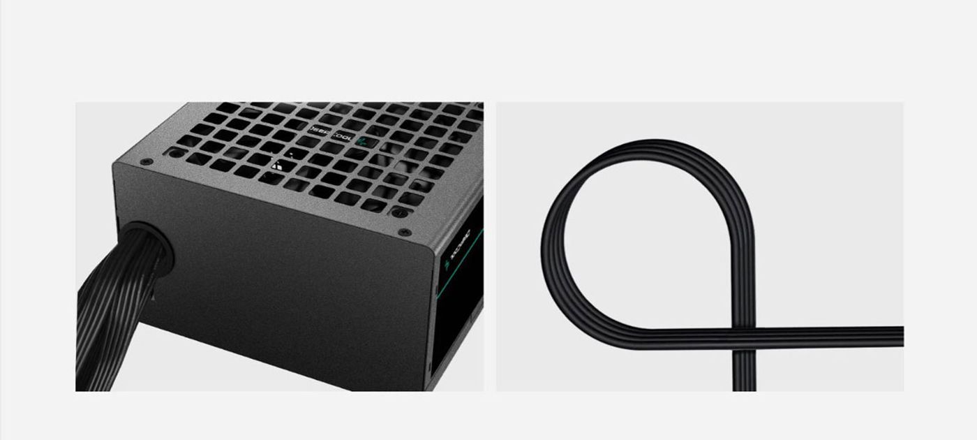 PCIe and EPS connectors on the DeepCool PF750 cable set