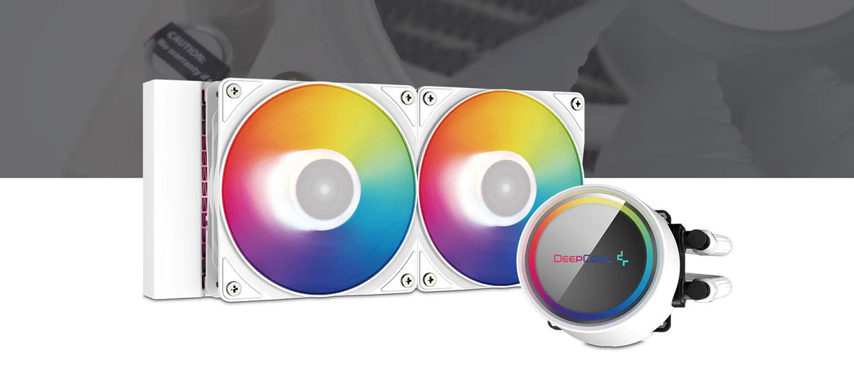 Deepcool GAMMAXX L240 A-RGB CPU Liquid Cooler in White