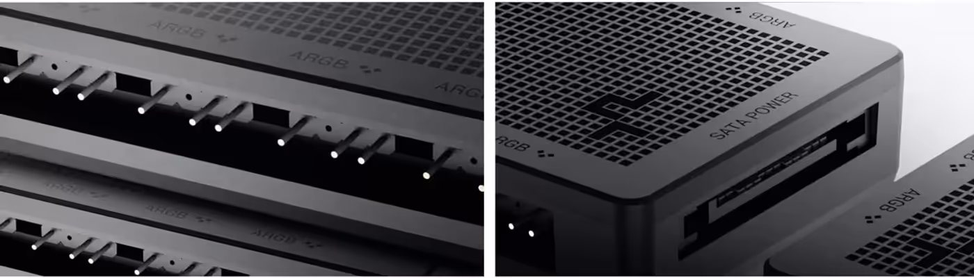Magnetic backplane on the rear of the DeepCool SC700 fan hub