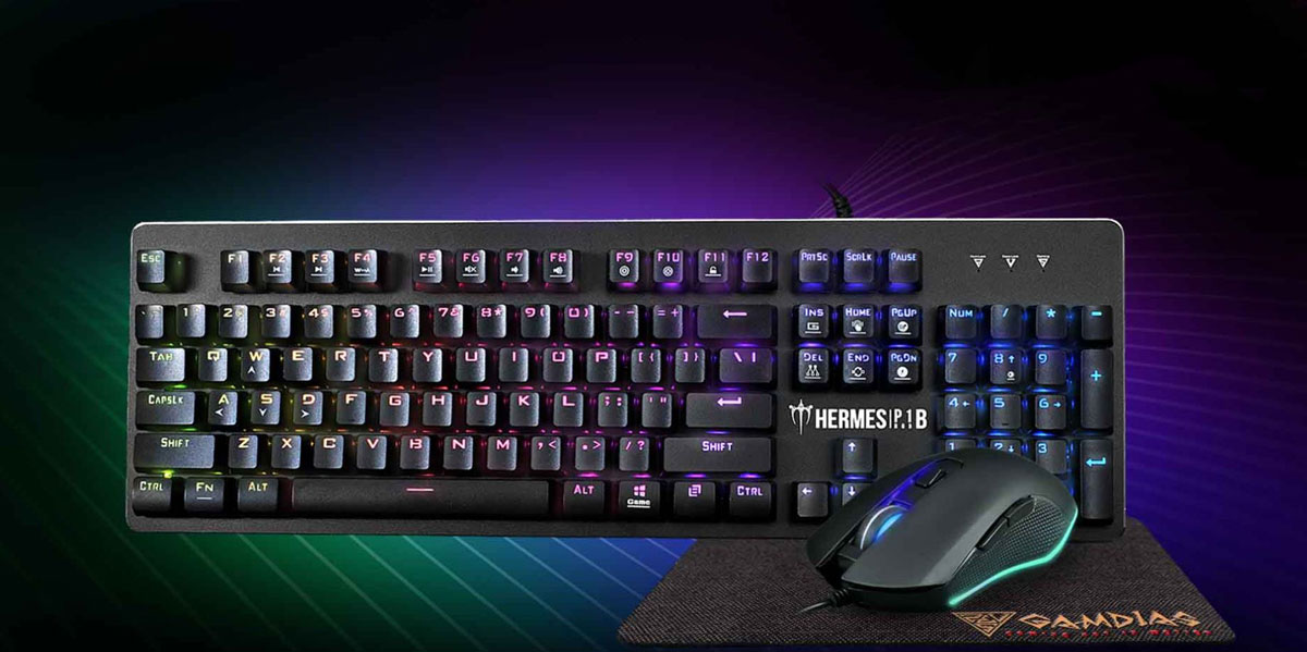 Gamdias Hermes P1B Gaming Combo with RGB Color Options
