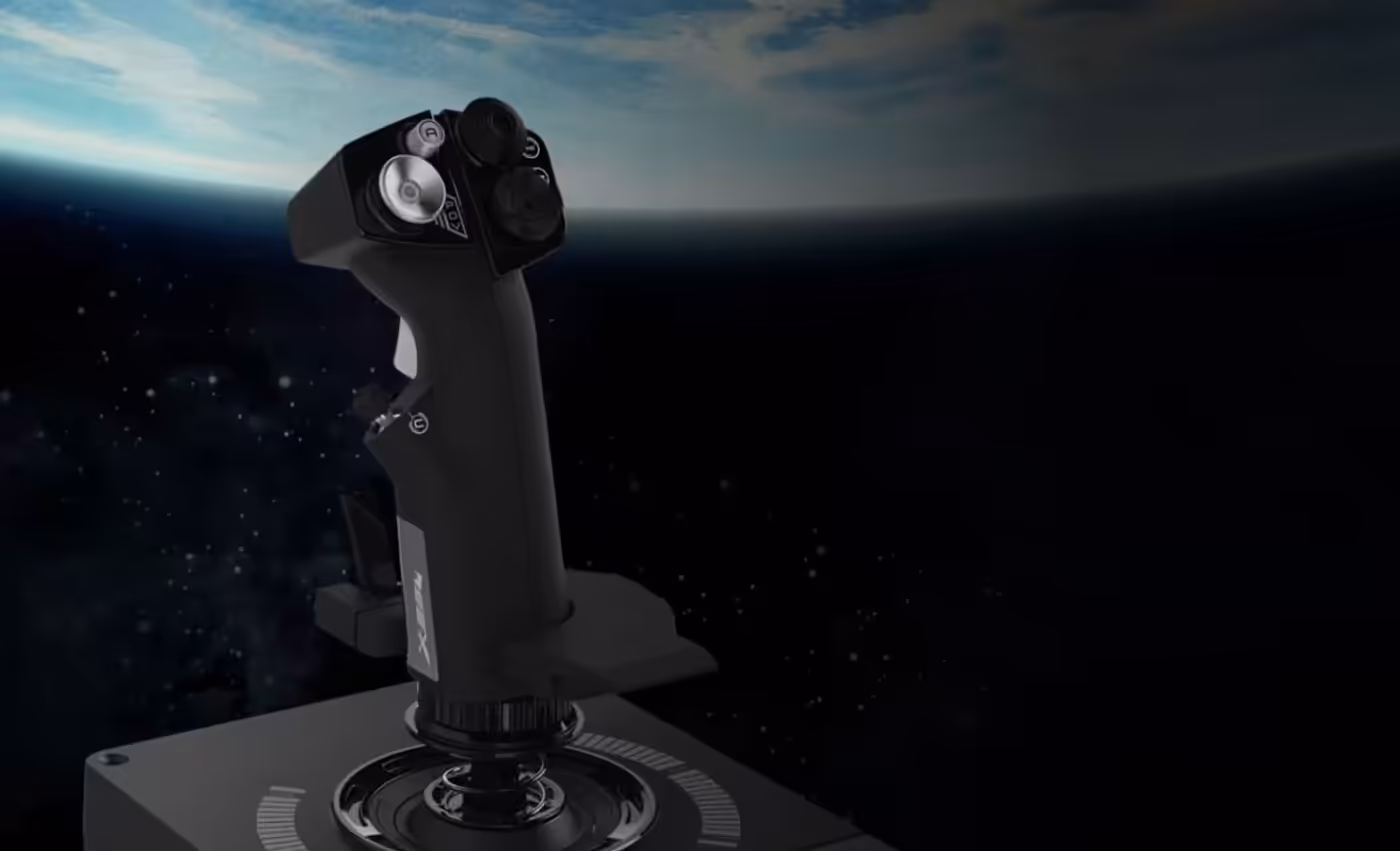 The X56 HOTAS in use alongside a VR headset for immersive flight