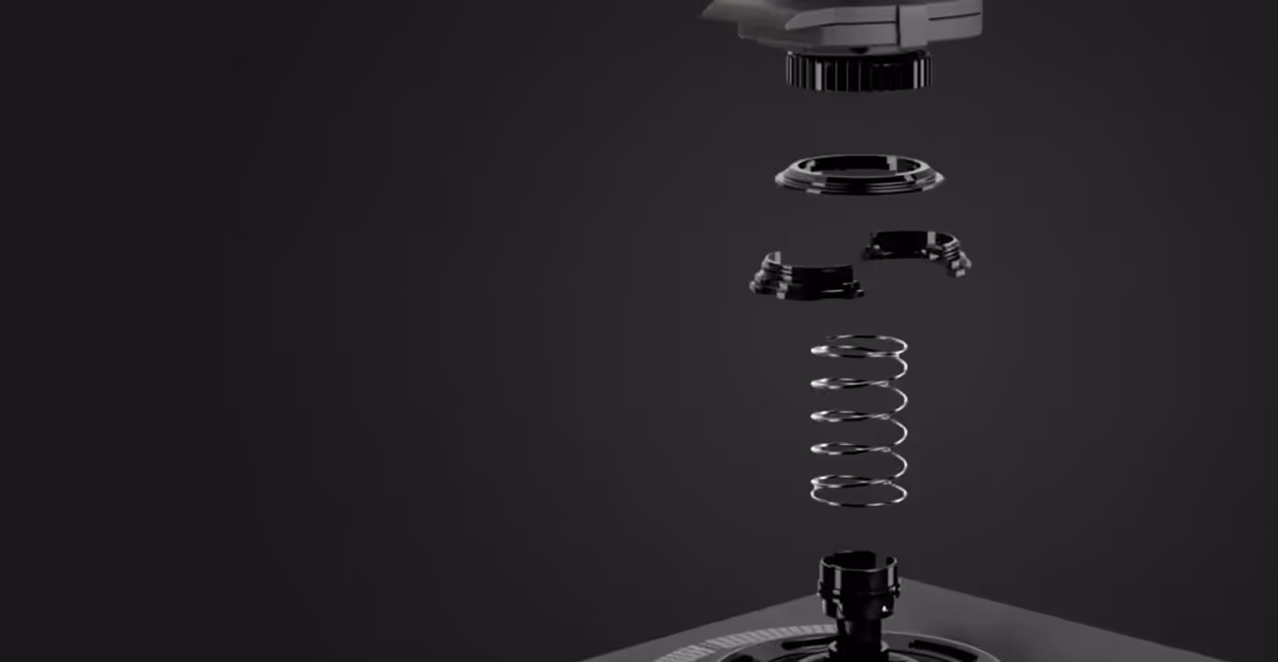 X56 joystick base with the interchangeable tension springs supplied with it