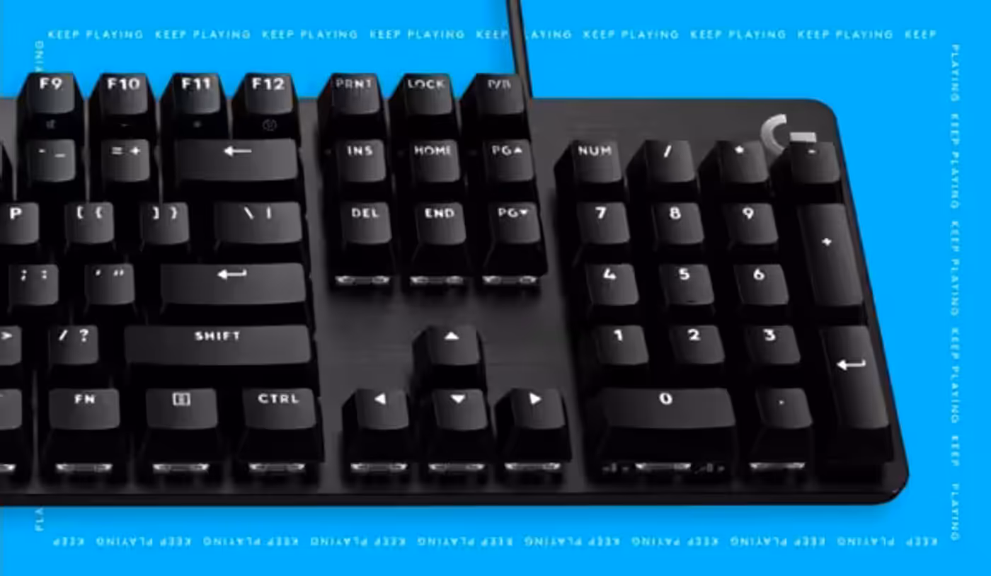 Brushed aluminium alloy top case of the Logitech G413 SE keyboard