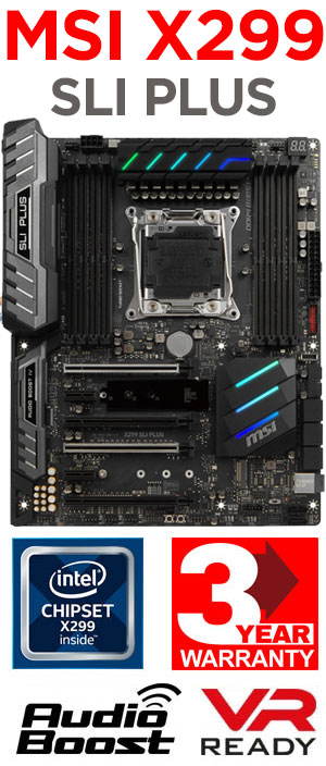 MSI X299 SLI Plus Intel Motherboard
