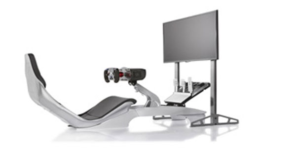 Playseat TV Stand Pro Compatible with Multiple Playseat Models Playseat TV Stand Pro paired with various Playseat models for immersive racing and flight sim setups