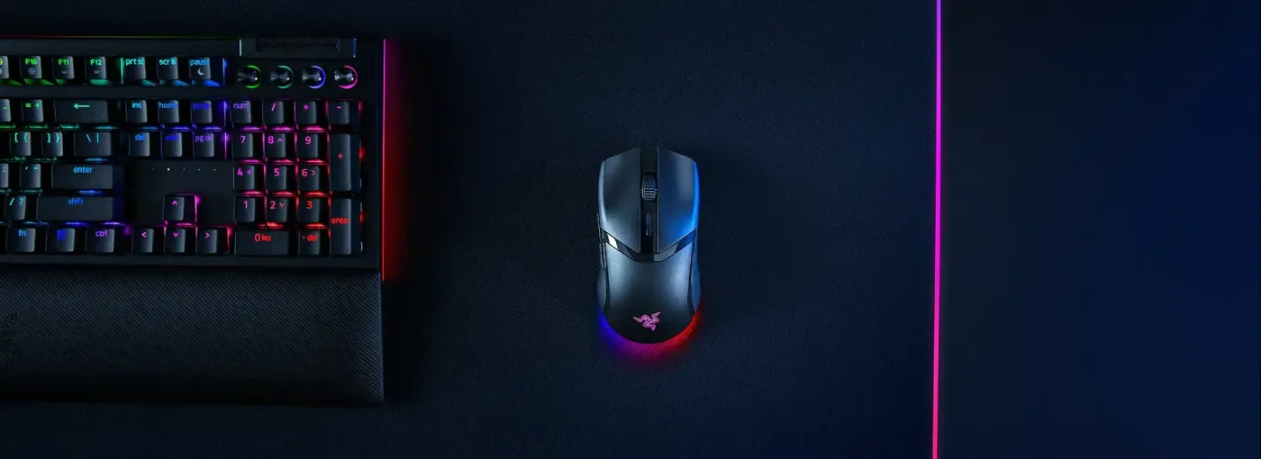 Razer Cobra HyperSpeed Wireless Gaming Mouse showcasing its ergonomic design and high-precision sensor