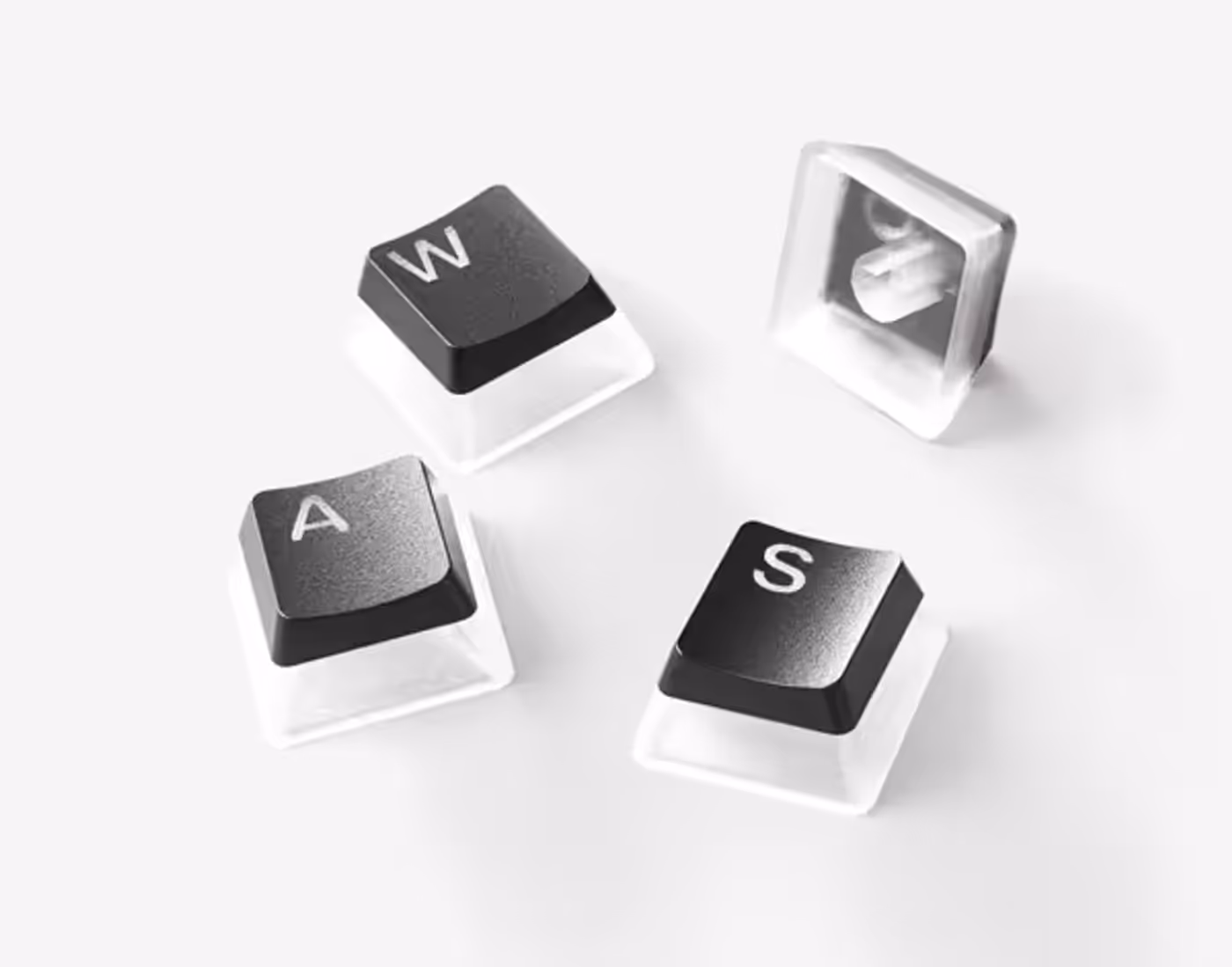 Close view of the textured PBT surface on a SteelSeries Prismcaps keycap