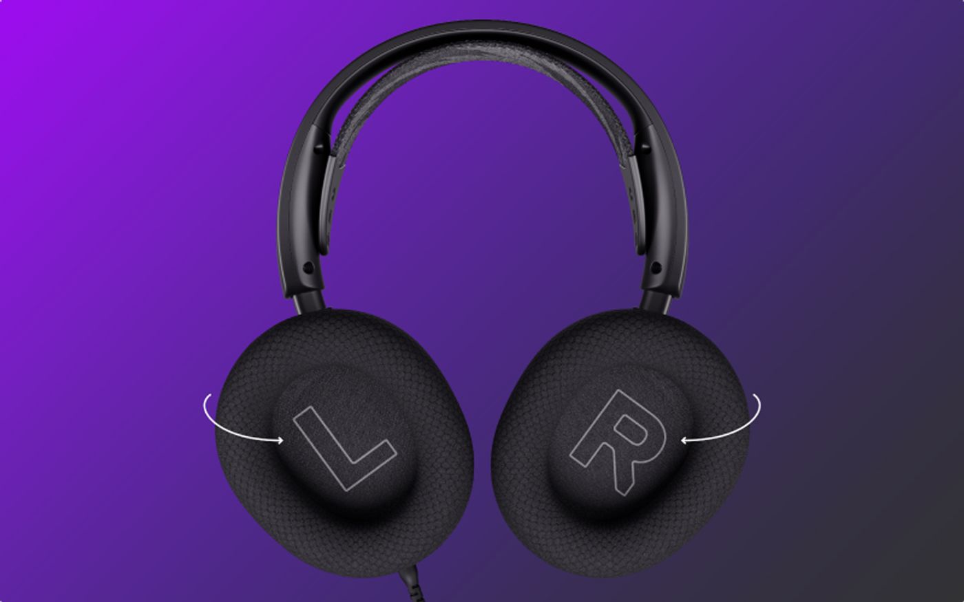 AirWeave memory foam cushion on a fully rotatable Arctis Nova 1P earcup