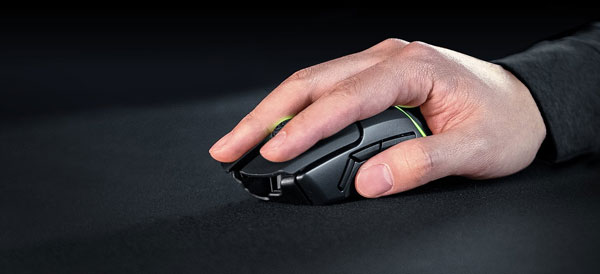 Gaming mousepad with thick rubber base offering stability and wrist support