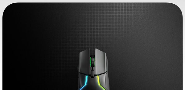Close-up of gaming mousepad surface for accurate mouse tracking