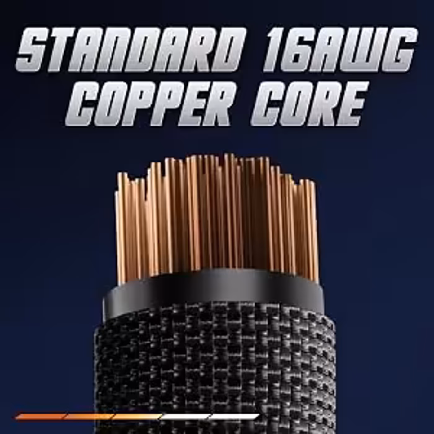 high quality copper core 16awg wire close up view