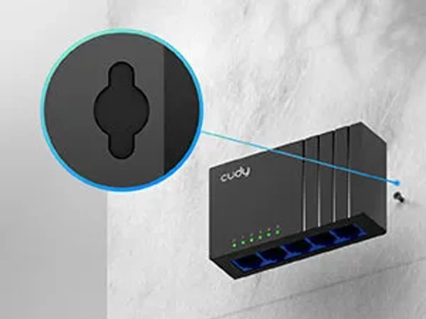 Switch casing with two mounting holes for wall installation
