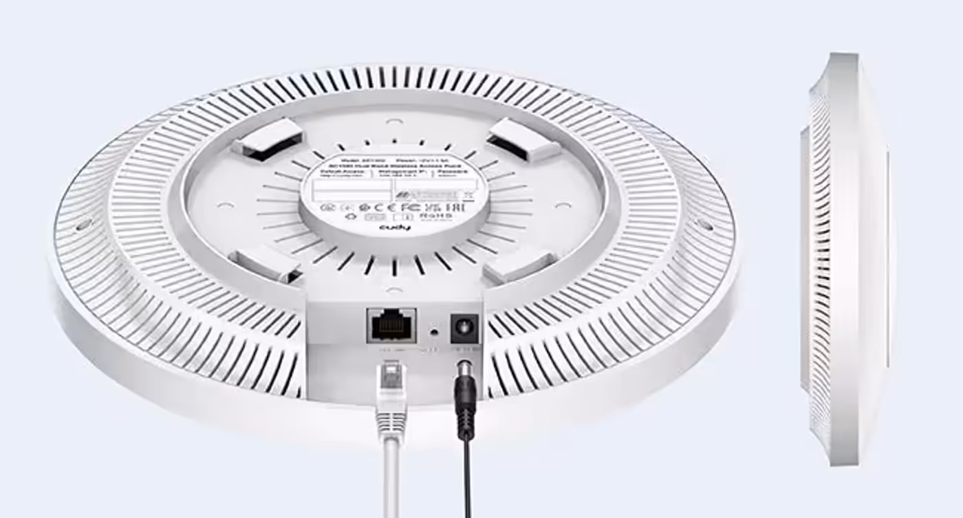 Power options showing 802.3at/af PoE, 48-57V Passive PoE, and DC input