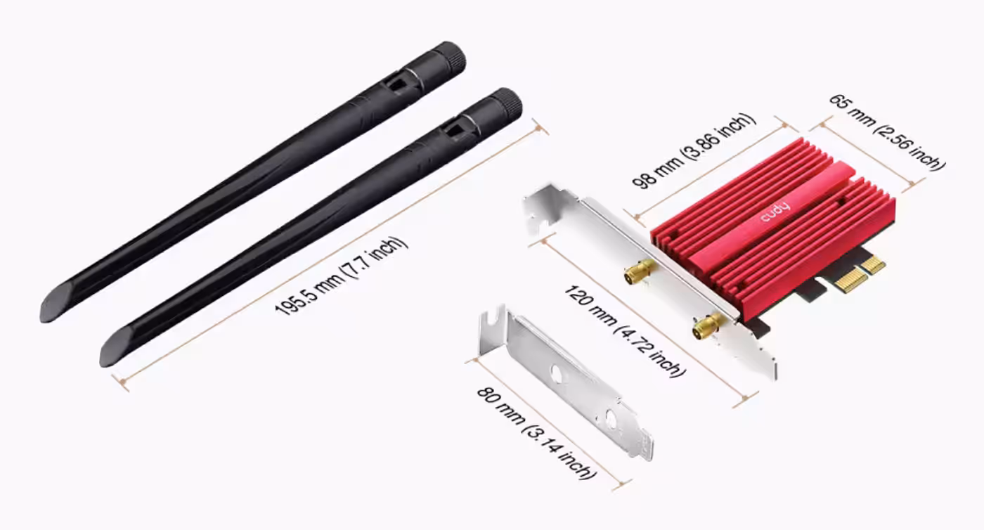 Hardware components including standard and low-profile mounting brackets