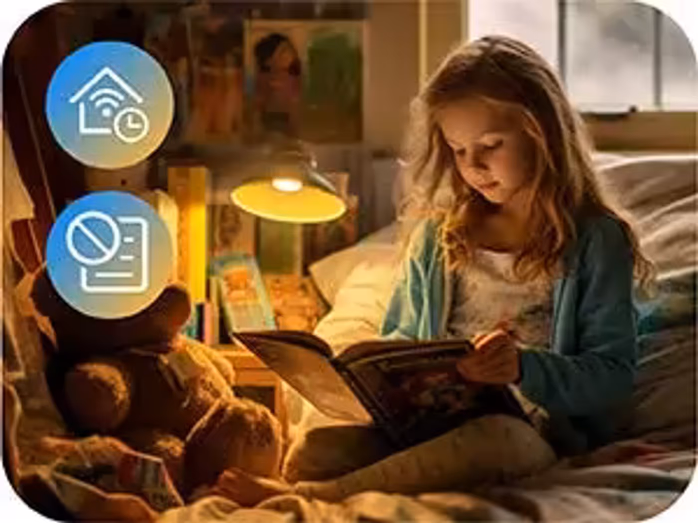 Device management interface with bedtime and domain blacklist controls
