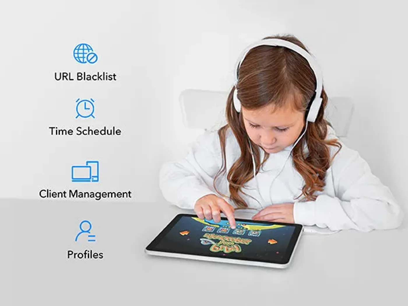 Parental controls with Wi-Fi schedules and custom profiles