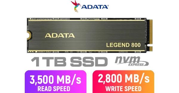 ADATA Legend 800 1TB NVMe SSD - Blazing Fast Storage Solution