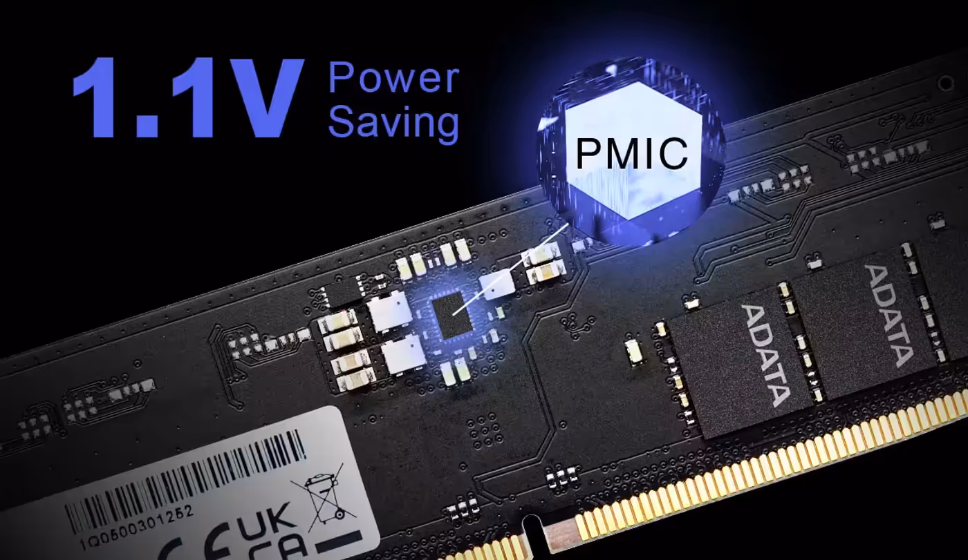 Power Management IC on the ADATA Premier DDR5 memory module