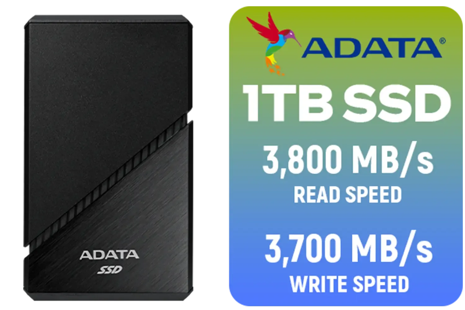 ADATA SE920 1TB External Solid State Drive / Up to 2000 MB/s Read Speed / Up to 3,700 MB/s Write Speed(3,200 MB/s with Thunderbolt 4) / USB4 USB-C Interface (Backwards Compatible with USB 3.2/2.0) / SE920-1TCBK