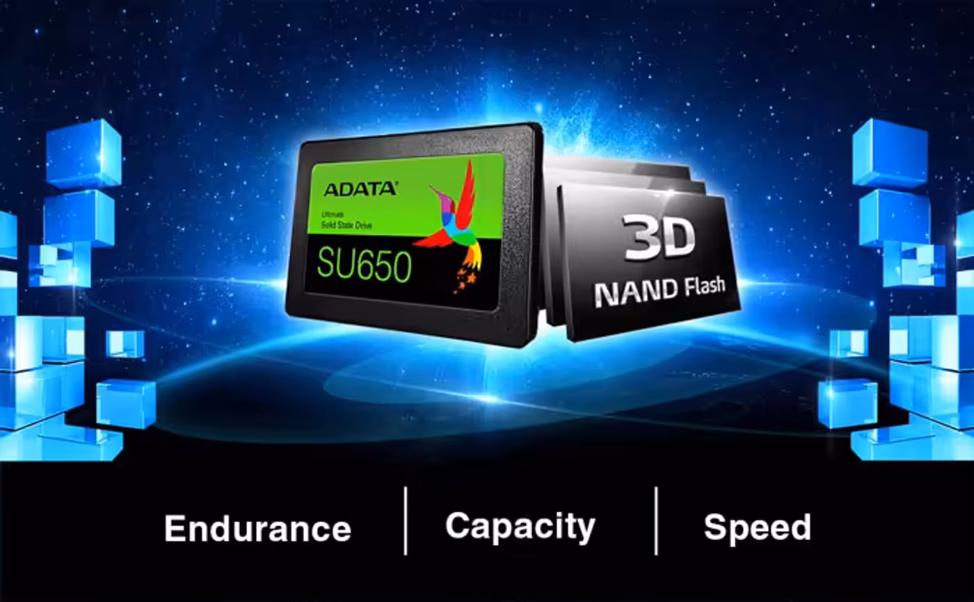 3D NAND flash technology inside the ADATA SU650 SSD