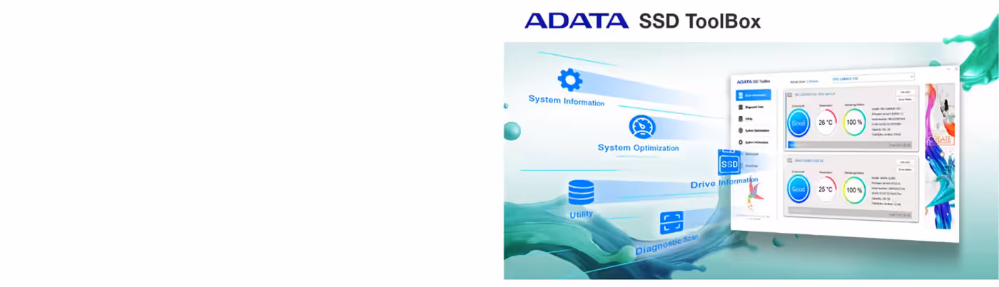 Final desktop-width product image of the ADATA SU650 SATA solid state drive